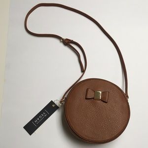 NWT Isabelle Brown Round Crossbody Bag